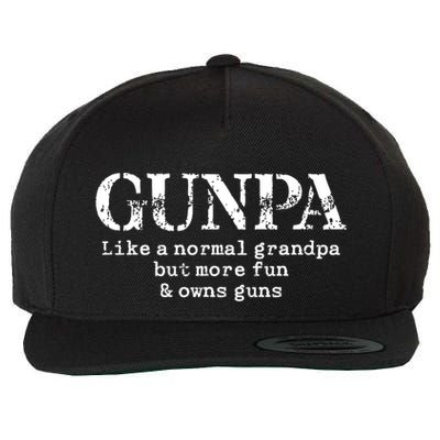 Gunpa Like A Normal Grandpa But More Fun And Owns Guns Wool Snapback Cap