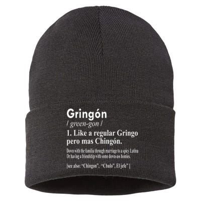 Gringon Like A Regular Gringo Pero Mas Chingon Sustainable Knit Beanie