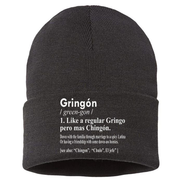 Gringon Like A Regular Gringo Pero Mas Chingon Sustainable Knit Beanie