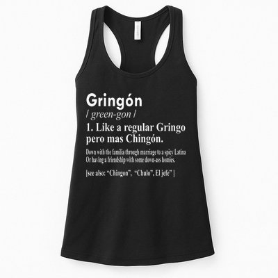 Gringon Like A Regular Gringo Pero Mas Chingon Womens Tank Top