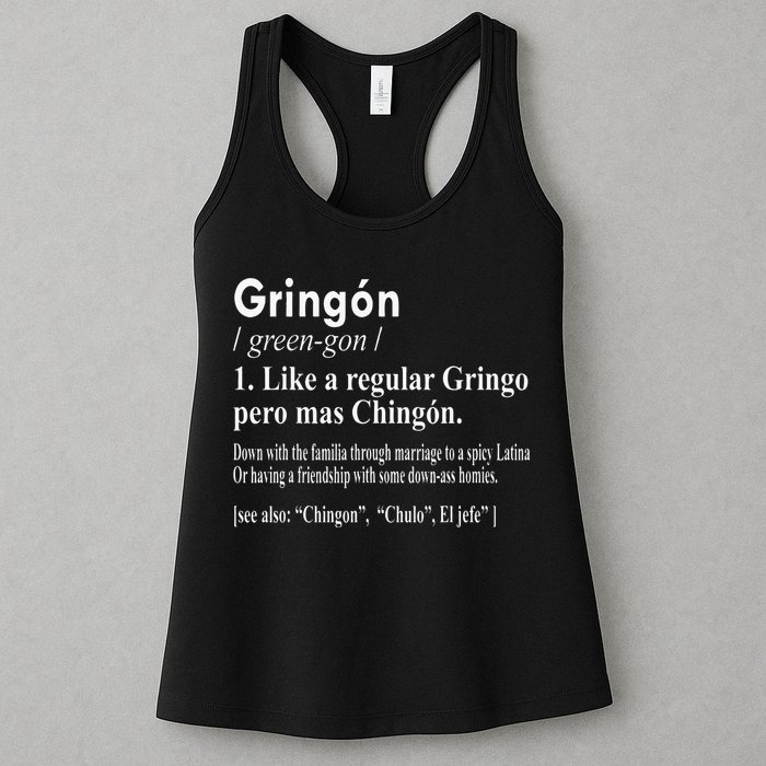 Gringon Like A Regular Gringo Pero Mas Chingon Womens Tank Top