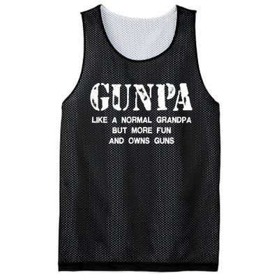 Gunpa Like A Normal Grandpa But More Fun And Owns Guns Mesh Reversible Basketball Jersey Tank