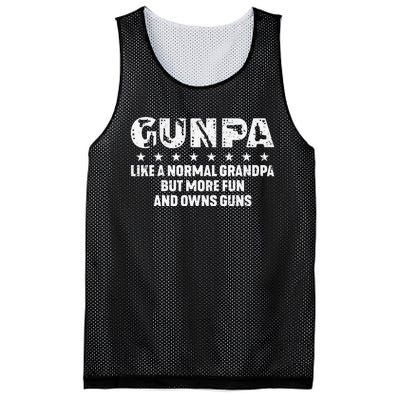 Gunpa Like A Normal Grandpa But More Fun And Owns Guns Gift Mesh Reversible Basketball Jersey Tank