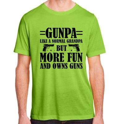 Gunpa Like A Normal Grandpa But More Fun And Owns Guns Funny Adult ChromaSoft Performance T-Shirt