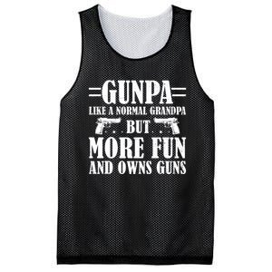 Gunpa Like A Normal Grandpa But More Fun And Owns Guns Funny Mesh Reversible Basketball Jersey Tank