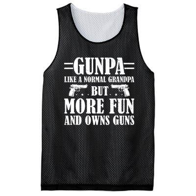 Gunpa Like A Normal Grandpa But More Fun And Owns Guns Funny Mesh Reversible Basketball Jersey Tank