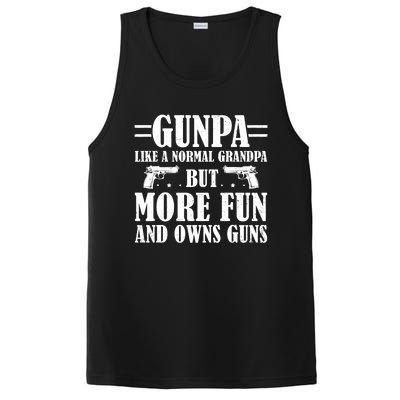 Gunpa Like A Normal Grandpa But More Fun And Owns Guns Funny PosiCharge Competitor Tank