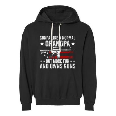 Gunpa Like A Normal Grandpa But More Fun And Owns Guns Garment-Dyed Fleece Hoodie