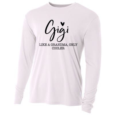 Gigi Like A Grandma Only Cooler Heart MotherS Day Gigi Cooling Performance Long Sleeve Crew