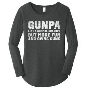 Gunpa Like A Normal Grandpa But More Fun And Owns Guns Women's Perfect Tri Tunic Long Sleeve Shirt