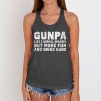 Gunpa Like A Normal Grandpa But More Fun And Owns Guns Women's Knotted Racerback Tank