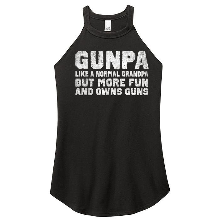 Gunpa Like A Normal Grandpa But More Fun And Owns Guns Women's Perfect Tri Rocker Tank