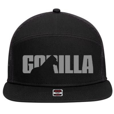 Gorilla Lover Apparel Animal Great Ape Gorilla 7 Panel Mesh Trucker Snapback Hat