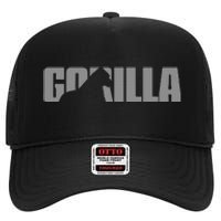 Gorilla Lover Apparel Animal Great Ape Gorilla High Crown Mesh Back Trucker Hat