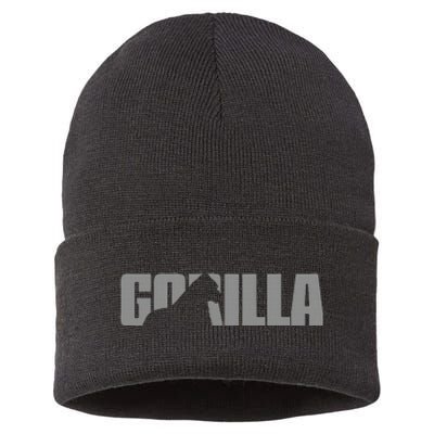 Gorilla Lover Apparel Animal Great Ape Gorilla Sustainable Knit Beanie