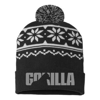 Gorilla Lover Apparel Animal Great Ape Gorilla USA-Made Snowflake Beanie