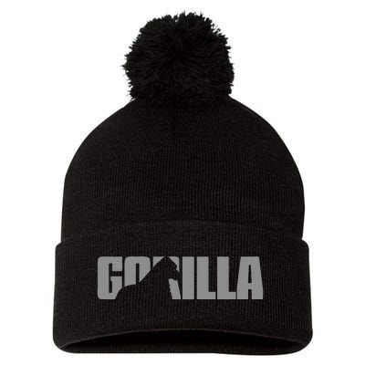 Gorilla Lover Apparel Animal Great Ape Gorilla Pom Pom 12in Knit Beanie