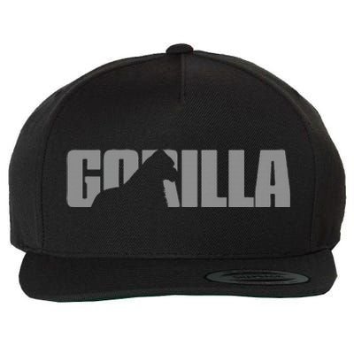 Gorilla Lover Apparel Animal Great Ape Gorilla Wool Snapback Cap