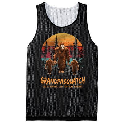 Grandpasquatch Like A Grandpa Just Way More Squatchy Retro Mesh Reversible Basketball Jersey Tank