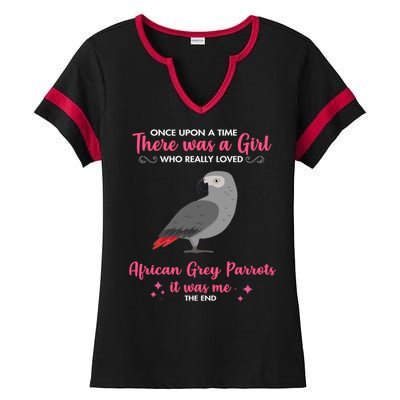 Girl Loves African Grey Parrot Dog Gift Mom Great Gift Ladies Halftime Notch Neck Tee