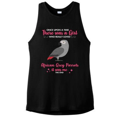 Girl Loves African Grey Parrot Dog Gift Mom Great Gift Ladies PosiCharge Tri-Blend Wicking Tank