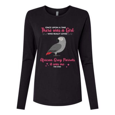 Girl Loves African Grey Parrot Dog Gift Mom Great Gift Womens Cotton Relaxed Long Sleeve T-Shirt