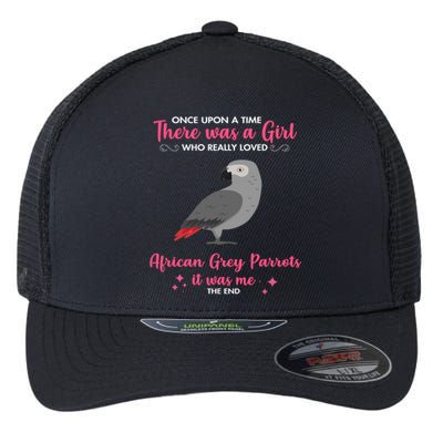 Girl Loves African Grey Parrot Dog Gift Mom Great Gift Flexfit Unipanel Trucker Cap