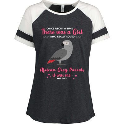 Girl Loves African Grey Parrot Dog Gift Mom Great Gift Enza Ladies Jersey Colorblock Tee