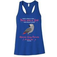 Girl Loves African Grey Parrot Dog Gift Mom Great Gift Women's Racerback Tank