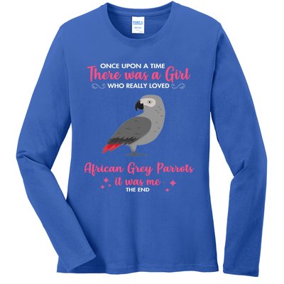 Girl Loves African Grey Parrot Dog Gift Mom Great Gift Ladies Long Sleeve Shirt