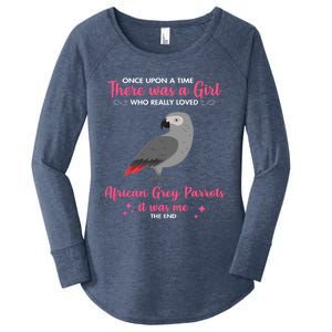 Girl Loves African Grey Parrot Dog Gift Mom Great Gift Women's Perfect Tri Tunic Long Sleeve Shirt