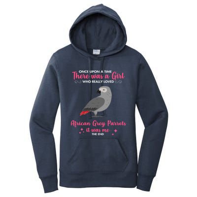 Girl Loves African Grey Parrot Dog Gift Mom Great Gift Women's Pullover Hoodie