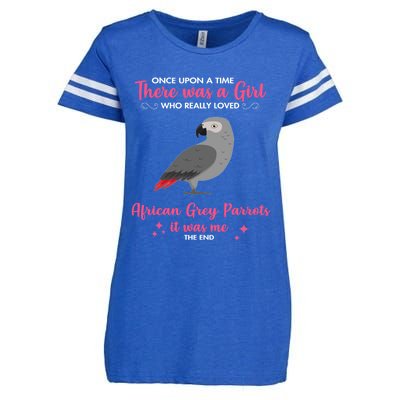 Girl Loves African Grey Parrot Dog Gift Mom Great Gift Enza Ladies Jersey Football T-Shirt