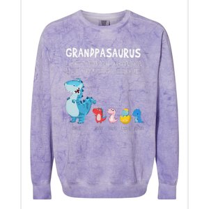 Grandpasaurus Like A Normal Grandpa But More Awesome Colorblast Crewneck Sweatshirt