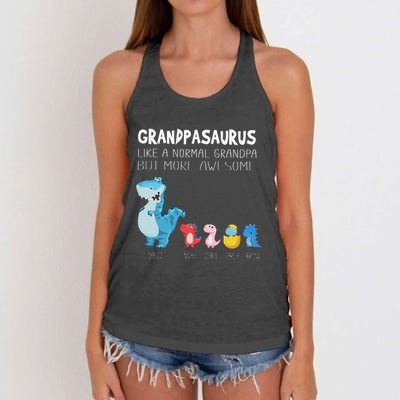 Grandpasaurus Like A Normal Grandpa But More Awesome Women's Knotted Racerback Tank