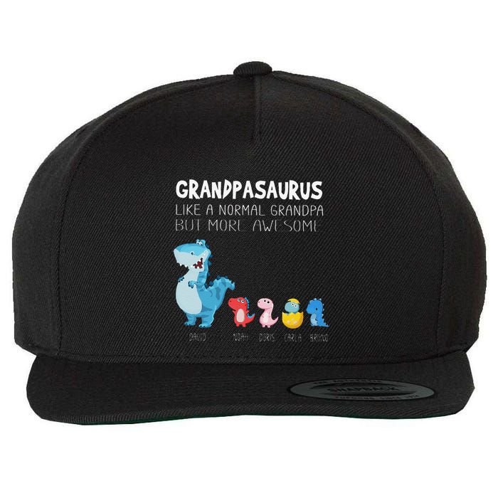 Grandpasaurus Like A Normal Grandpa But More Awesome Wool Snapback Cap