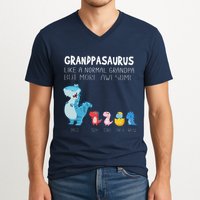 Grandpasaurus Like A Normal Grandpa But More Awesome V-Neck T-Shirt