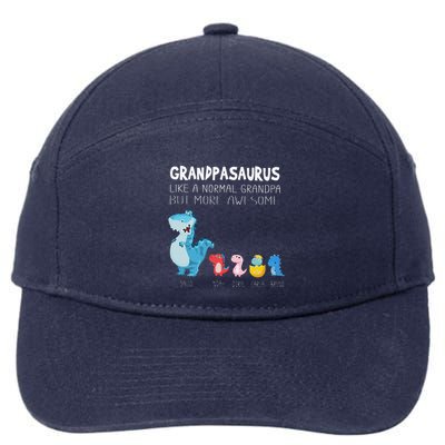Grandpasaurus Like A Normal Grandpa But More Awesome 7-Panel Snapback Hat
