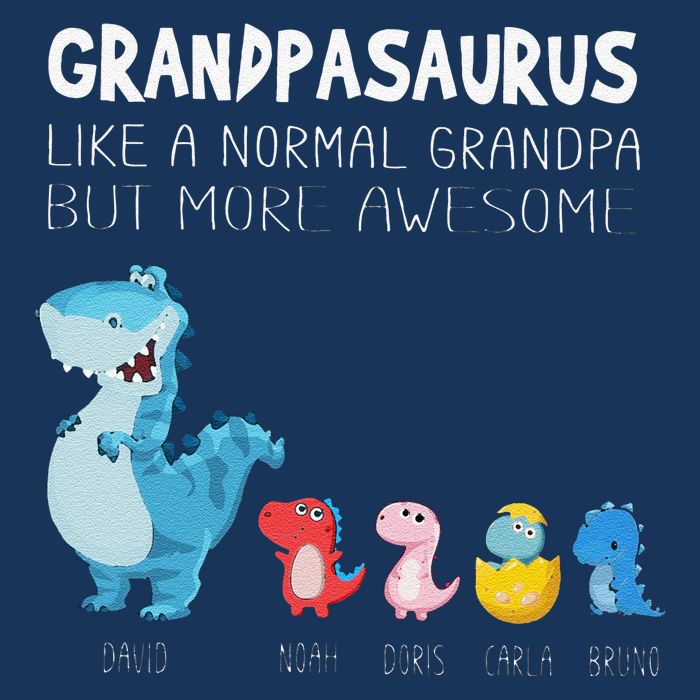 Grandpasaurus Like A Normal Grandpa But More Awesome 7-Panel Snapback Hat