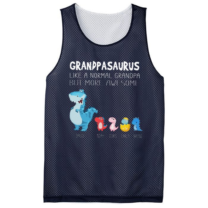 Grandpasaurus Like A Normal Grandpa But More Awesome Mesh Reversible Basketball Jersey Tank