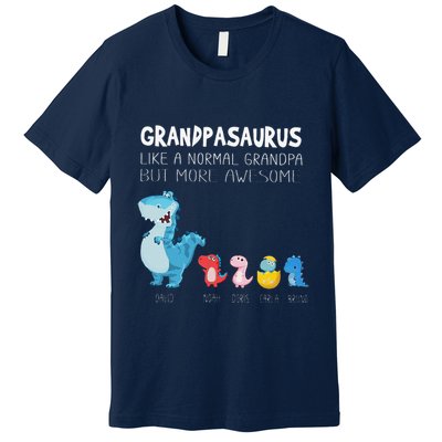 Grandpasaurus Like A Normal Grandpa But More Awesome Premium T-Shirt
