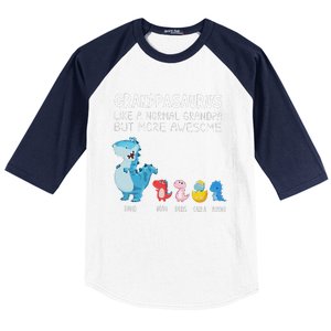 Grandpasaurus Like A Normal Grandpa But More Awesome Baseball Sleeve Shirt