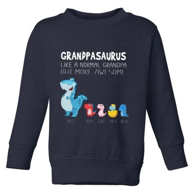 Grandpasaurus Like A Normal Grandpa But More Awesome Toddler Sweatshirt