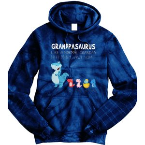 Grandpasaurus Like A Normal Grandpa But More Awesome Tie Dye Hoodie