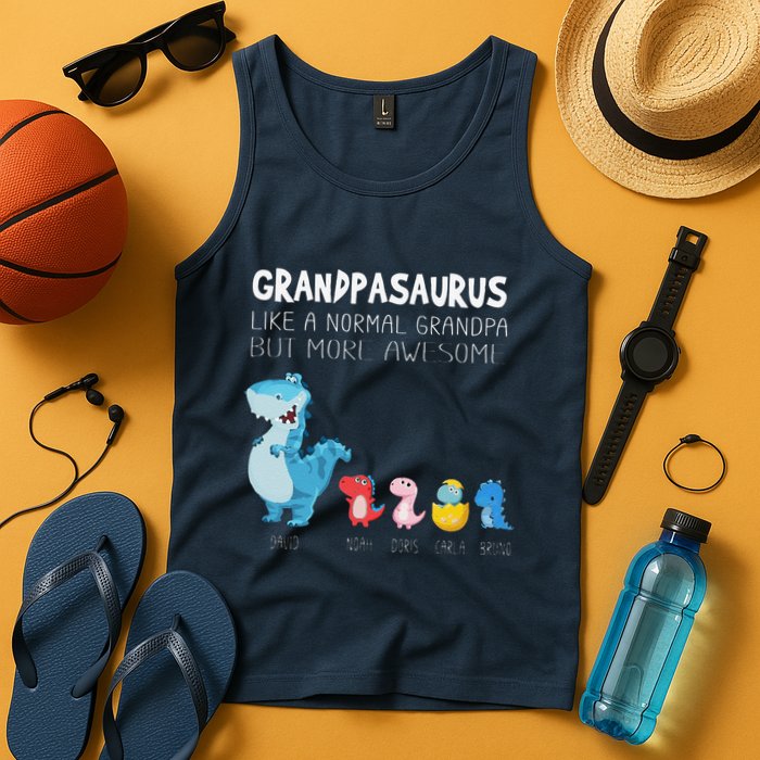 Grandpasaurus Like A Normal Grandpa But More Awesome Tank Top