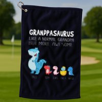 Grandpasaurus Like A Normal Grandpa But More Awesome Golf Towel