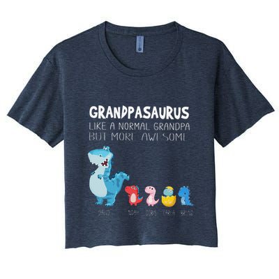Grandpasaurus Like A Normal Grandpa But More Awesome Crop Top