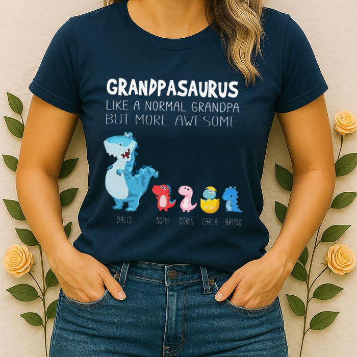 Grandpasaurus Like A Normal Grandpa But More Awesome Womens T-Shirt