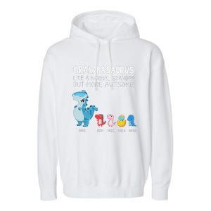 Grandpasaurus Like A Normal Grandpa But More Awesome Garment-Dyed Fleece Hoodie