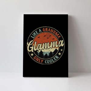 Glamma Like A Grandma Only Cooler Retro Mother's Day Canvas